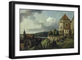 Pirna Seen from Sonnenstein Castle, Between 1753-55-Canaletto-Framed Giclee Print