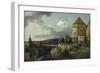 Pirna Seen from Sonnenstein Castle, Between 1753-55-Canaletto-Framed Giclee Print