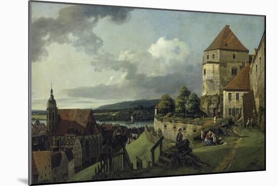 Pirna Seen from Sonnenstein Castle, Between 1753-55-Canaletto-Mounted Giclee Print