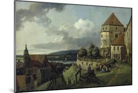 Pirna Seen from Sonnenstein Castle, Between 1753-55-Canaletto-Mounted Giclee Print