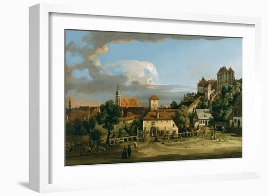 Pirna: The Obertor from the South, c.1760-Bernardo Bellotto-Framed Giclee Print