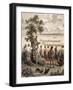 Pirogue Races, Bassac River, Atlas du Voyage D'Exploration de LIndochine by Doudart de Lagree-Louis Delaporte-Framed Giclee Print