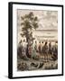 Pirogue Races, Bassac River, Atlas du Voyage D'Exploration de LIndochine by Doudart de Lagree-Louis Delaporte-Framed Giclee Print