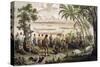 Pirogue Races on the Bassac River, from "Atlas Du Voyage D'Exploration De L'Indochine"-Louis Delaporte-Stretched Canvas