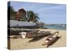 Pirogues (Fishing Boats) on Beach, Goree Island, Near Dakar, Senegal, West Africa, Africa-Robert Harding-Stretched Canvas