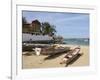 Pirogues (Fishing Boats) on Beach, Goree Island, Near Dakar, Senegal, West Africa, Africa-Robert Harding-Framed Photographic Print