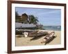 Pirogues (Fishing Boats) on Beach, Goree Island, Near Dakar, Senegal, West Africa, Africa-Robert Harding-Framed Photographic Print