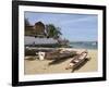 Pirogues (Fishing Boats) on Beach, Goree Island, Near Dakar, Senegal, West Africa, Africa-Robert Harding-Framed Photographic Print