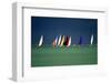 Pirogues on the Horizon in Front of Dark Clouds (Mauritius)-Paul Banton-Framed Photographic Print