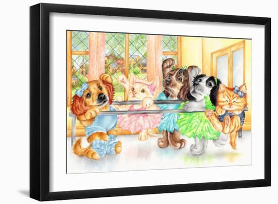 Pirouette Pets-Karen Middleton-Framed Premium Giclee Print