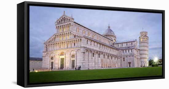 Pisa, Campo Dei Miracoli, Tuscany. Cathedral and Leaning Tower at Dusk, Long Exposure-Francesco Riccardo Iacomino-Framed Stretched Canvas