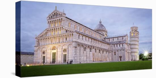 Pisa, Campo Dei Miracoli, Tuscany. Cathedral and Leaning Tower at Dusk, Long Exposure-Francesco Riccardo Iacomino-Stretched Canvas