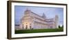 Pisa, Campo Dei Miracoli, Tuscany. Cathedral and Leaning Tower at Dusk, Long Exposure-Francesco Riccardo Iacomino-Framed Photographic Print