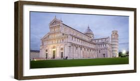 Pisa, Campo Dei Miracoli, Tuscany. Cathedral and Leaning Tower at Dusk, Long Exposure-Francesco Riccardo Iacomino-Framed Photographic Print