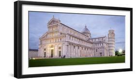 Pisa, Campo Dei Miracoli, Tuscany. Cathedral and Leaning Tower at Dusk, Long Exposure-Francesco Riccardo Iacomino-Framed Photographic Print