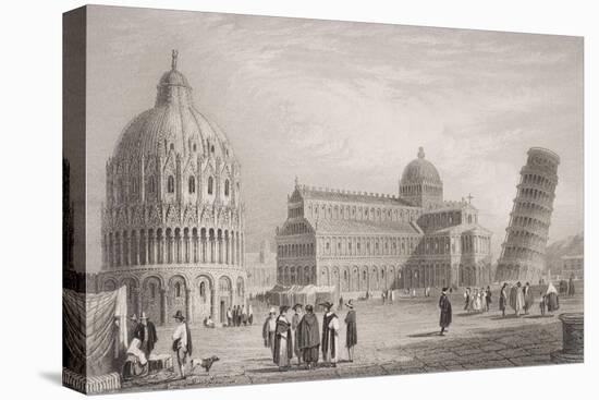 Pisa, Engraved by William Finden (1787-1852)-Samuel Prout-Stretched Canvas