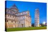 Pisa, Italy. Catherdral and the Leaning Tower of Pisa at Piazza Dei Miracoli.-Patryk Kosmider-Stretched Canvas