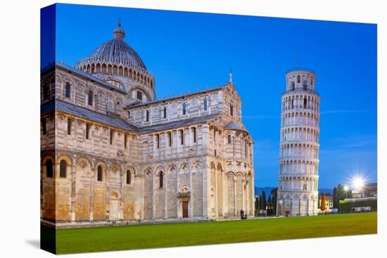 Pisa, Italy. Catherdral and the Leaning Tower of Pisa at Piazza Dei Miracoli.-Patryk Kosmider-Stretched Canvas