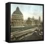 Pisa (Italy), the Baptistery, the Cathedral and the Leaning Tower (Bell Tower), Circa 1895-Leon, Levy et Fils-Framed Stretched Canvas