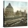 Pisa (Italy), the Baptistery, the Cathedral and the Leaning Tower (Bell Tower), Circa 1895-Leon, Levy et Fils-Stretched Canvas