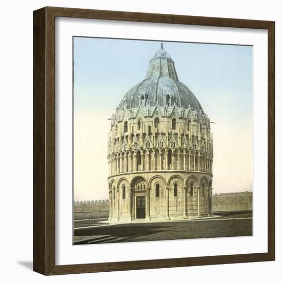 Pisa (Italy), the Baptistery (XIIth-XIVth Century), Circa 1895-Leon, Levy et Fils-Framed Photographic Print