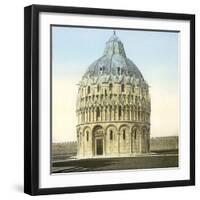 Pisa (Italy), the Baptistery (XIIth-XIVth Century), Circa 1895-Leon, Levy et Fils-Framed Photographic Print