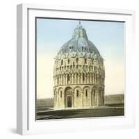 Pisa (Italy), the Baptistery (XIIth-XIVth Century), Circa 1895-Leon, Levy et Fils-Framed Photographic Print