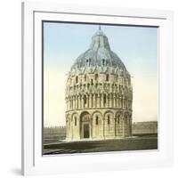 Pisa (Italy), the Baptistery (XIIth-XIVth Century), Circa 1895-Leon, Levy et Fils-Framed Photographic Print