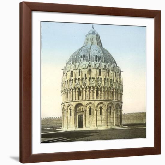 Pisa (Italy), the Baptistery (XIIth-XIVth Century), Circa 1895-Leon, Levy et Fils-Framed Photographic Print