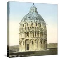 Pisa (Italy), the Baptistery (XIIth-XIVth Century), Circa 1895-Leon, Levy et Fils-Stretched Canvas