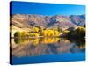 Pisa Range and Lowburn Inlet, Lake Dunstan near Cromwell, Central Otago-David Wall-Stretched Canvas