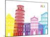 Pisa Skyline Pop-paulrommer-Mounted Art Print