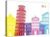 Pisa Skyline Pop-paulrommer-Stretched Canvas