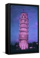 Pisa Tower by Andre Burian-André Burian-Framed Stretched Canvas