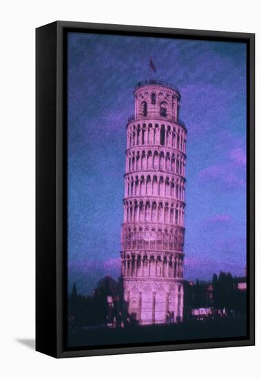 Pisa Tower by Andre Burian-André Burian-Framed Stretched Canvas