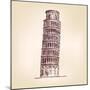 Pisa Tower Vector Illustration-VladisChern-Mounted Premium Giclee Print