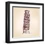 Pisa Tower Vector Illustration-VladisChern-Framed Art Print