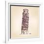 Pisa Tower Vector Illustration-VladisChern-Framed Art Print