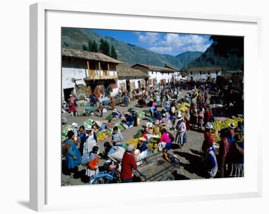 Pisac Market, Pisac, Peru-Steve Vidler-Framed Photographic Print
