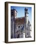 Pisarro Statue and Church Founded by Isabella Catholic, Trujillo, Spain-null-Framed Giclee Print