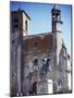 Pisarro Statue and Church Founded by Isabella Catholic, Trujillo, Spain-null-Mounted Giclee Print