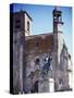 Pisarro Statue and Church Founded by Isabella Catholic, Trujillo, Spain-null-Stretched Canvas