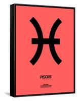 Pisces Zodiac Sign Black-NaxArt-Framed Stretched Canvas