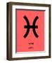 Pisces Zodiac Sign Black-NaxArt-Framed Art Print