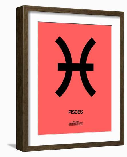 Pisces Zodiac Sign Black-NaxArt-Framed Art Print