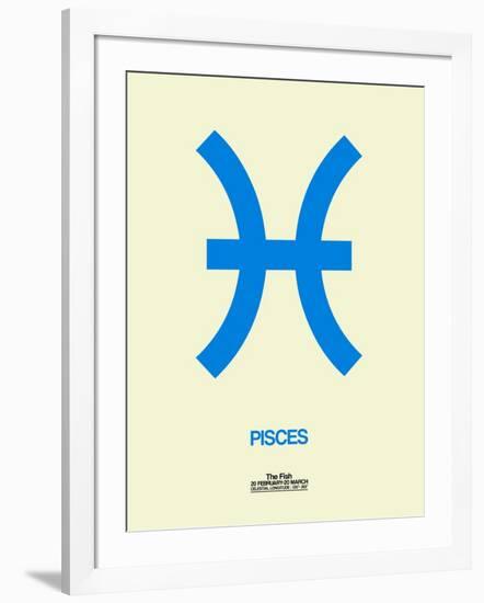 Pisces Zodiac Sign Blue-NaxArt-Framed Art Print