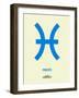Pisces Zodiac Sign Blue-NaxArt-Framed Art Print