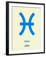 Pisces Zodiac Sign Blue-NaxArt-Framed Art Print