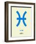 Pisces Zodiac Sign Blue-NaxArt-Framed Art Print