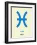 Pisces Zodiac Sign Blue-NaxArt-Framed Art Print